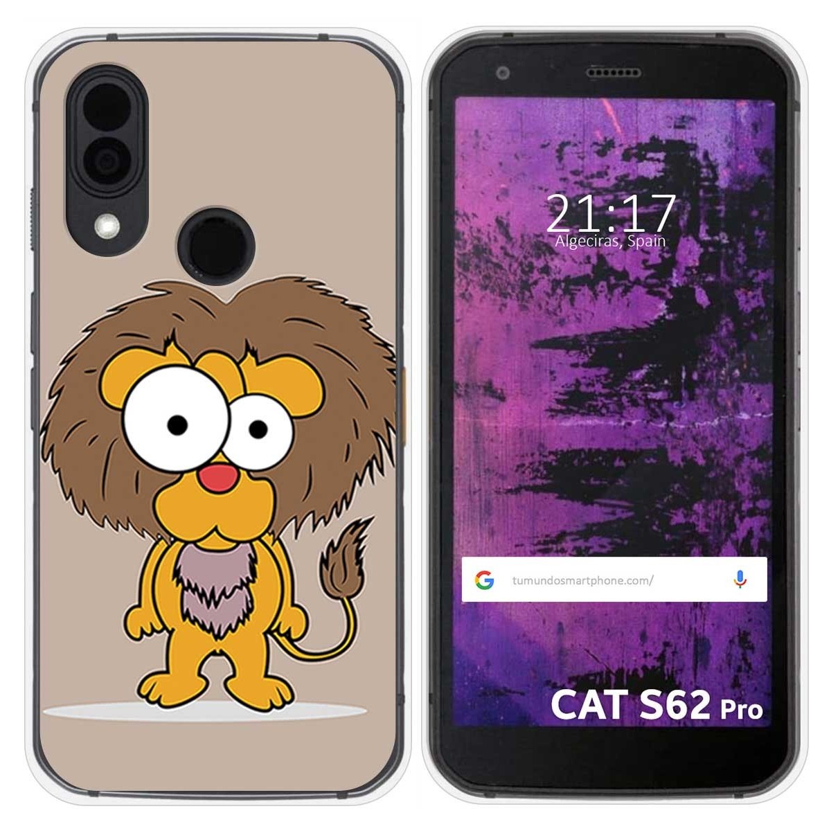 Funda Silicona para Cat S62 Pro diseño Leon Dibujos