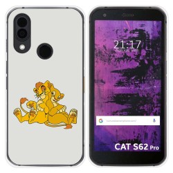 Funda Silicona para Cat S62 Pro diseño Leones Dibujos