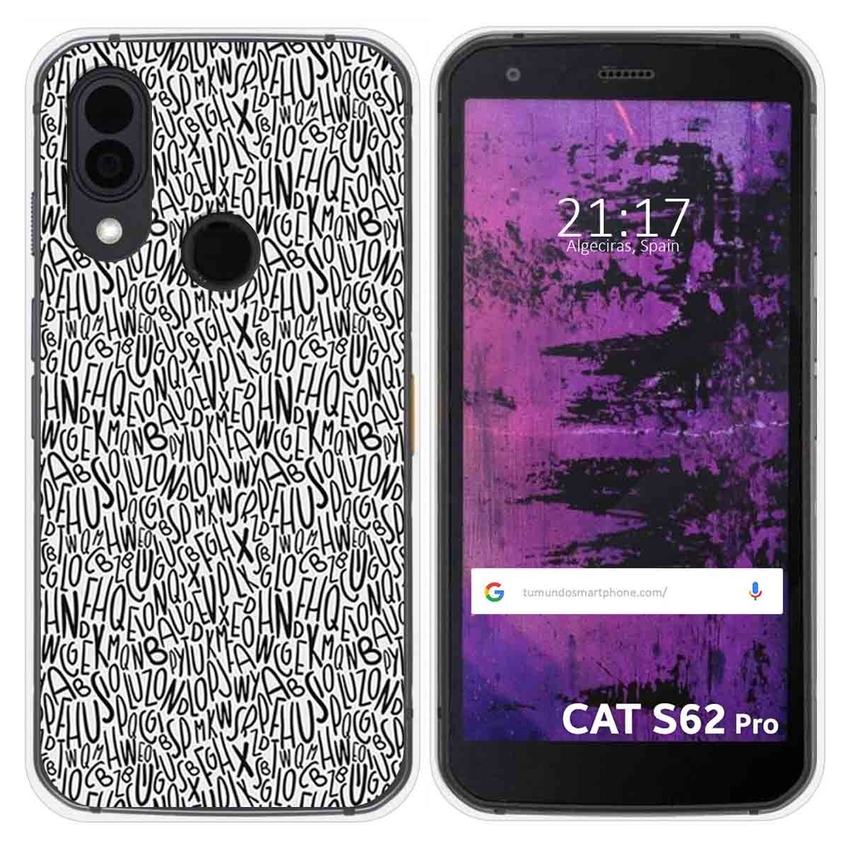 Funda Silicona para Cat S62 Pro diseño Letras Dibujos