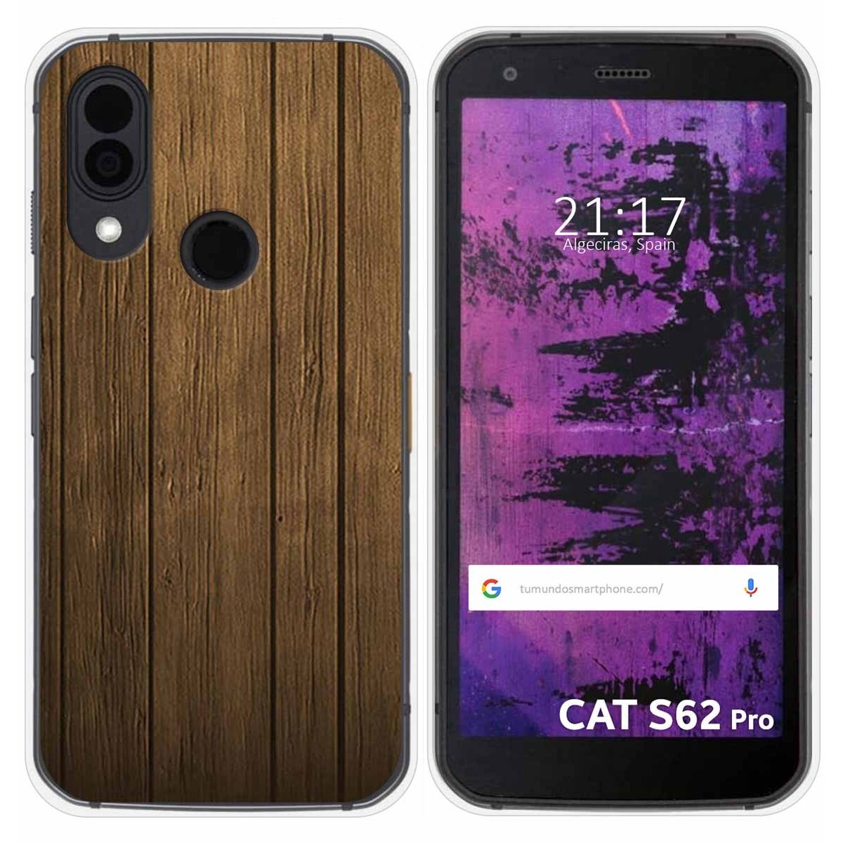 Funda Silicona para Cat S62 Pro diseño Madera Dibujos