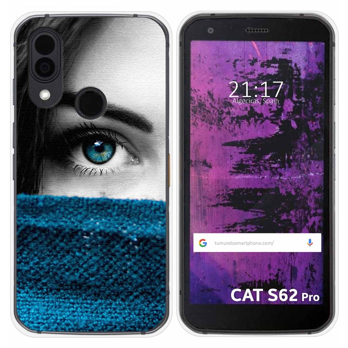 Funda Silicona para Cat S62 Pro diseño Ojo Dibujos