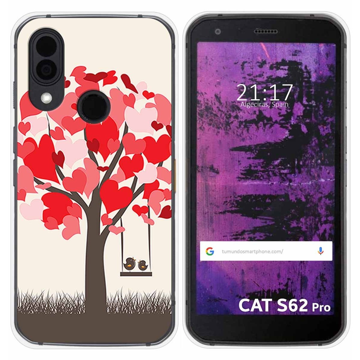 Funda Silicona para Cat S62 Pro diseño Pajaritos Dibujos