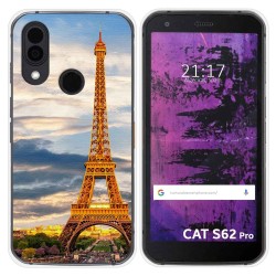 Funda Silicona para Cat S62 Pro diseño Paris Dibujos