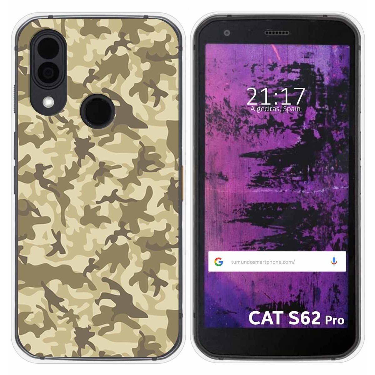 Funda Silicona para Cat S62 Pro diseño Sand Camuflaje Dibujos