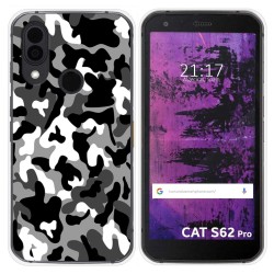 Funda Silicona para Cat S62 Pro diseño Snow Camuflaje Dibujos