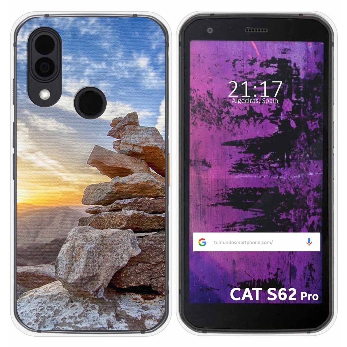 Funda Silicona para Cat S62 Pro diseño Sunset Dibujos