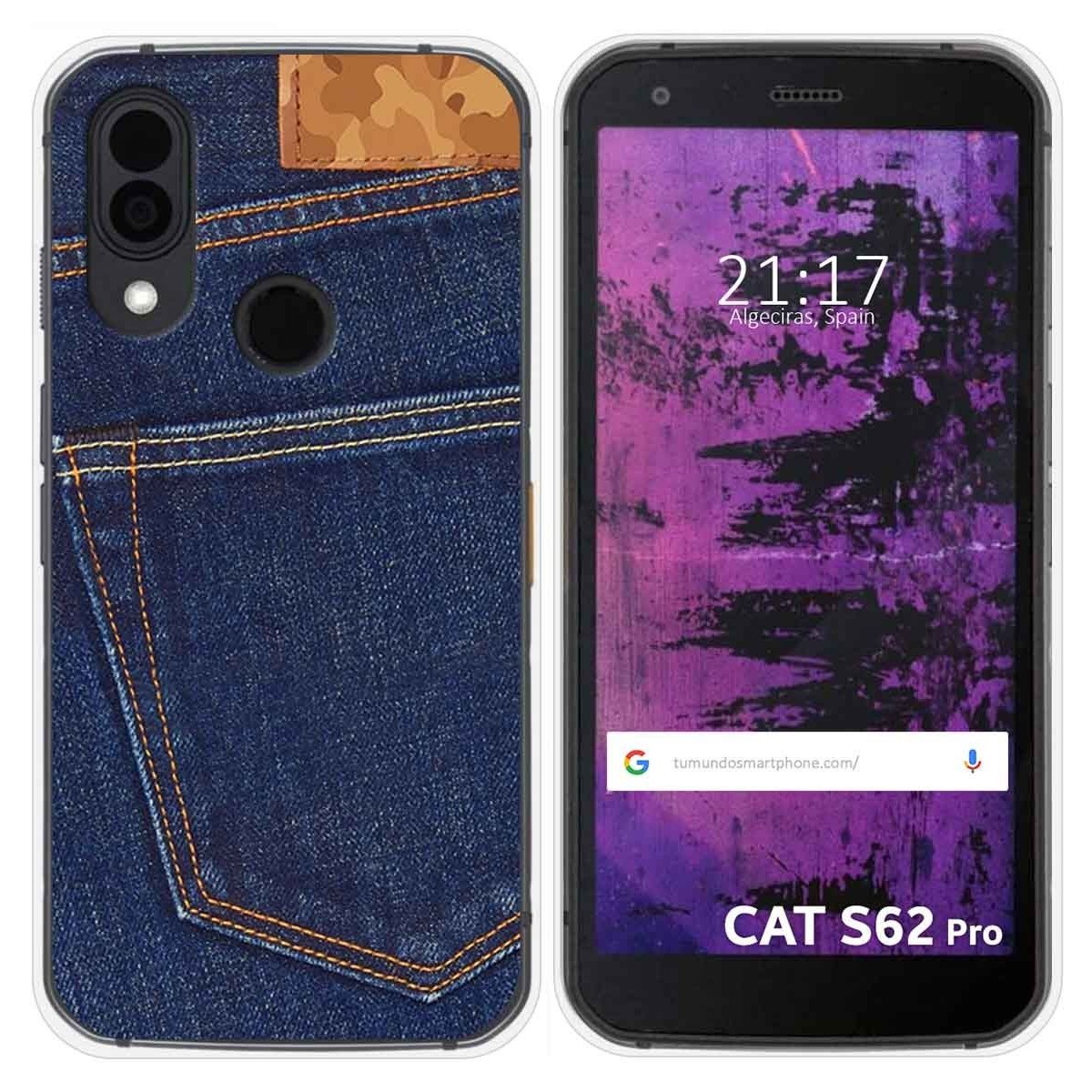 Funda Silicona para Cat S62 Pro diseño Vaquero Dibujos