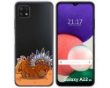 Funda Silicona Transparente para Samsung Galaxy A22 5G diseño Bufalo Dibujos