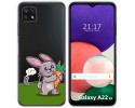 Funda Silicona Transparente para Samsung Galaxy A22 5G diseño Conejo Dibujos