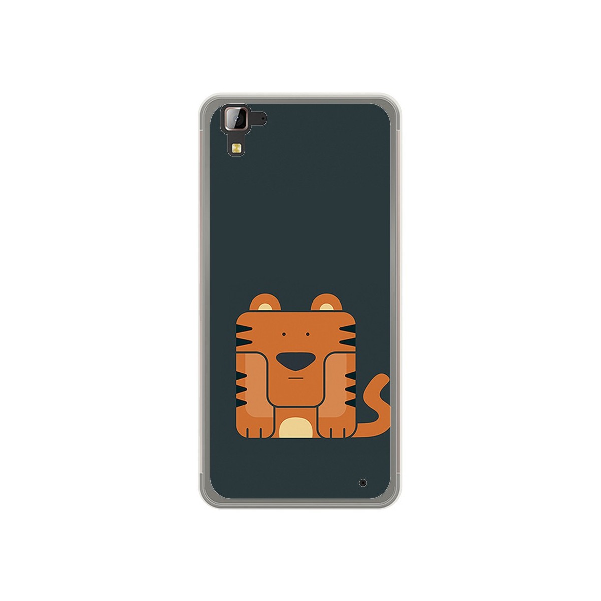 Funda Gel Tpu para Hisense C30 Rock Diseño Tigre Dibujos