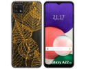 Funda Silicona Transparente para Samsung Galaxy A22 5G diseño Hojas Dibujos