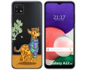 Funda Silicona Transparente para Samsung Galaxy A22 5G diseño Jirafa Dibujos
