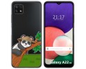 Funda Silicona Transparente para Samsung Galaxy A22 5G diseño Panda Dibujos