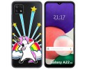 Funda Silicona Transparente para Samsung Galaxy A22 5G diseño Unicornio Dibujos