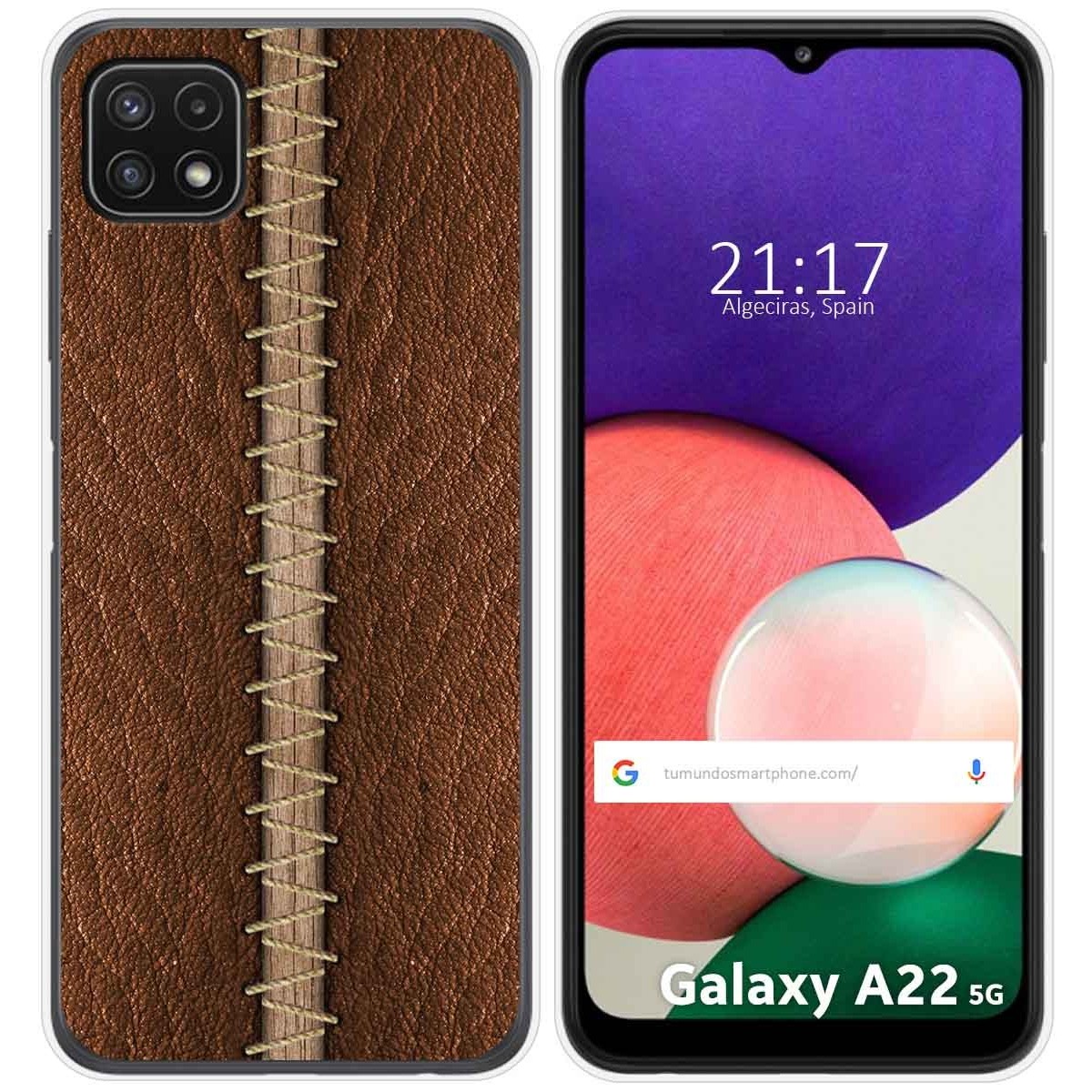 Funda Silicona para Samsung Galaxy A22 5G diseño Cuero 01 Dibujos