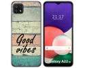 Funda Silicona para Samsung Galaxy A22 5G diseño Madera 01 Dibujos