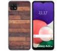 Funda Silicona para Samsung Galaxy A22 5G diseño Madera 03 Dibujos