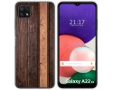 Funda Silicona para Samsung Galaxy A22 5G diseño Madera 05 Dibujos