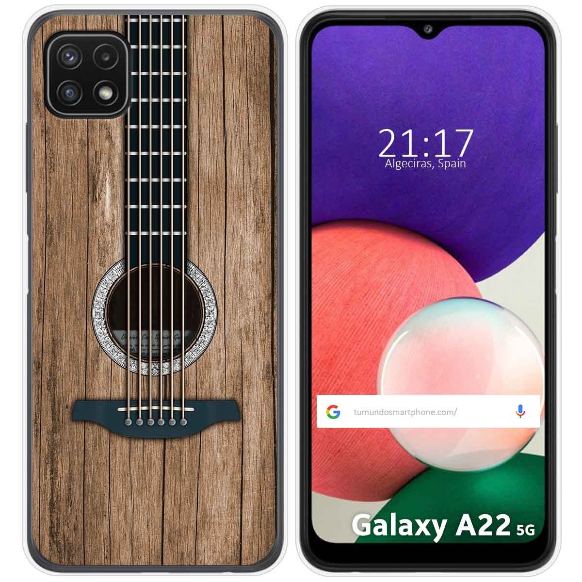 Funda Silicona para Samsung Galaxy A22 5G diseño Madera 11 Dibujos