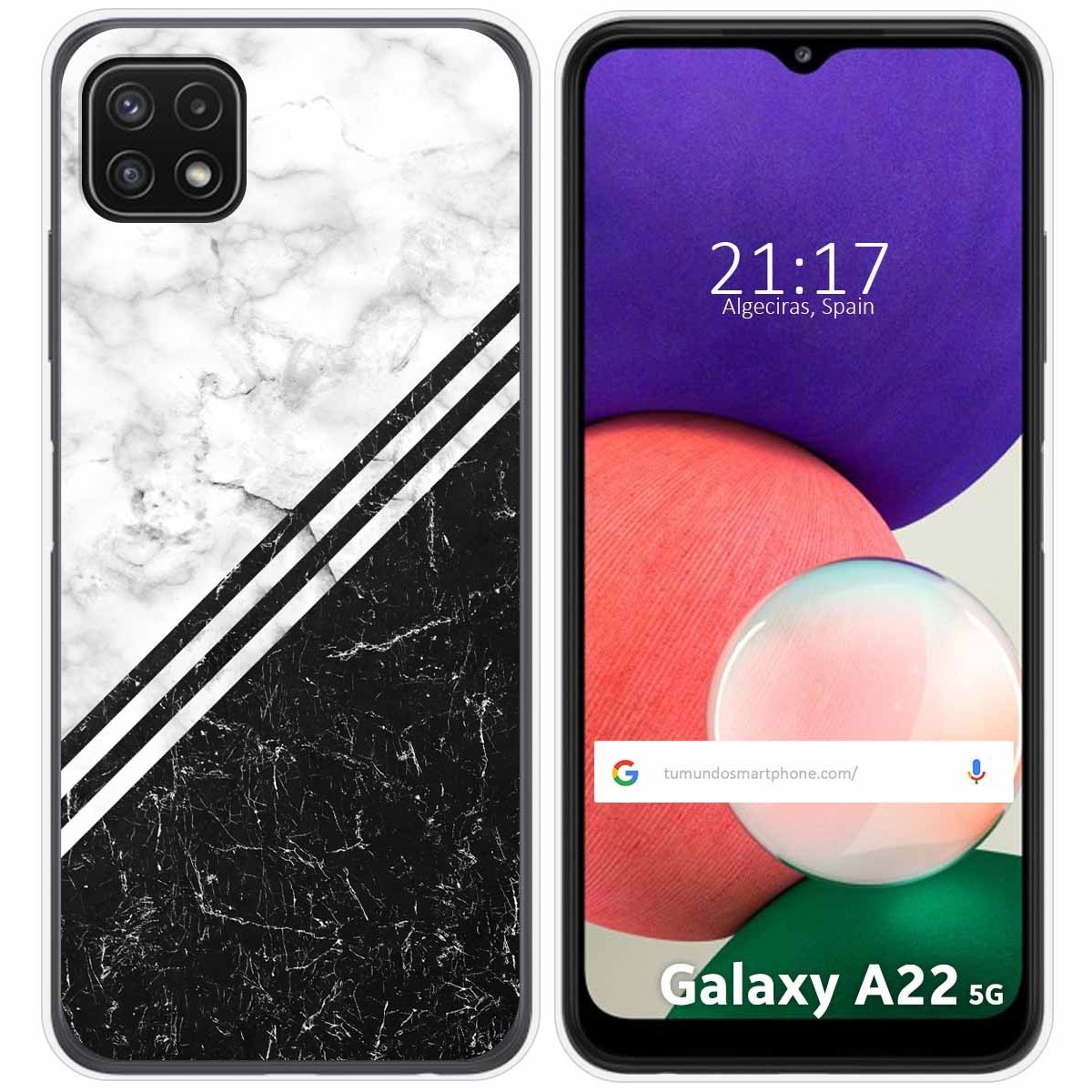Funda Silicona para Samsung Galaxy A22 5G diseño Mármol 01 Dibujos
