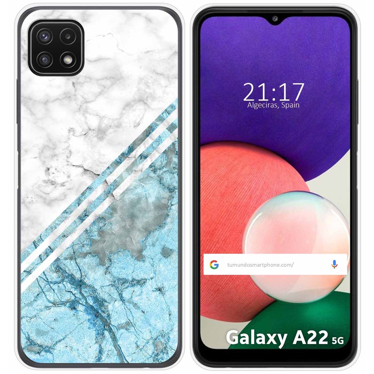 Funda Silicona para Samsung Galaxy A22 5G diseño Mármol 02 Dibujos