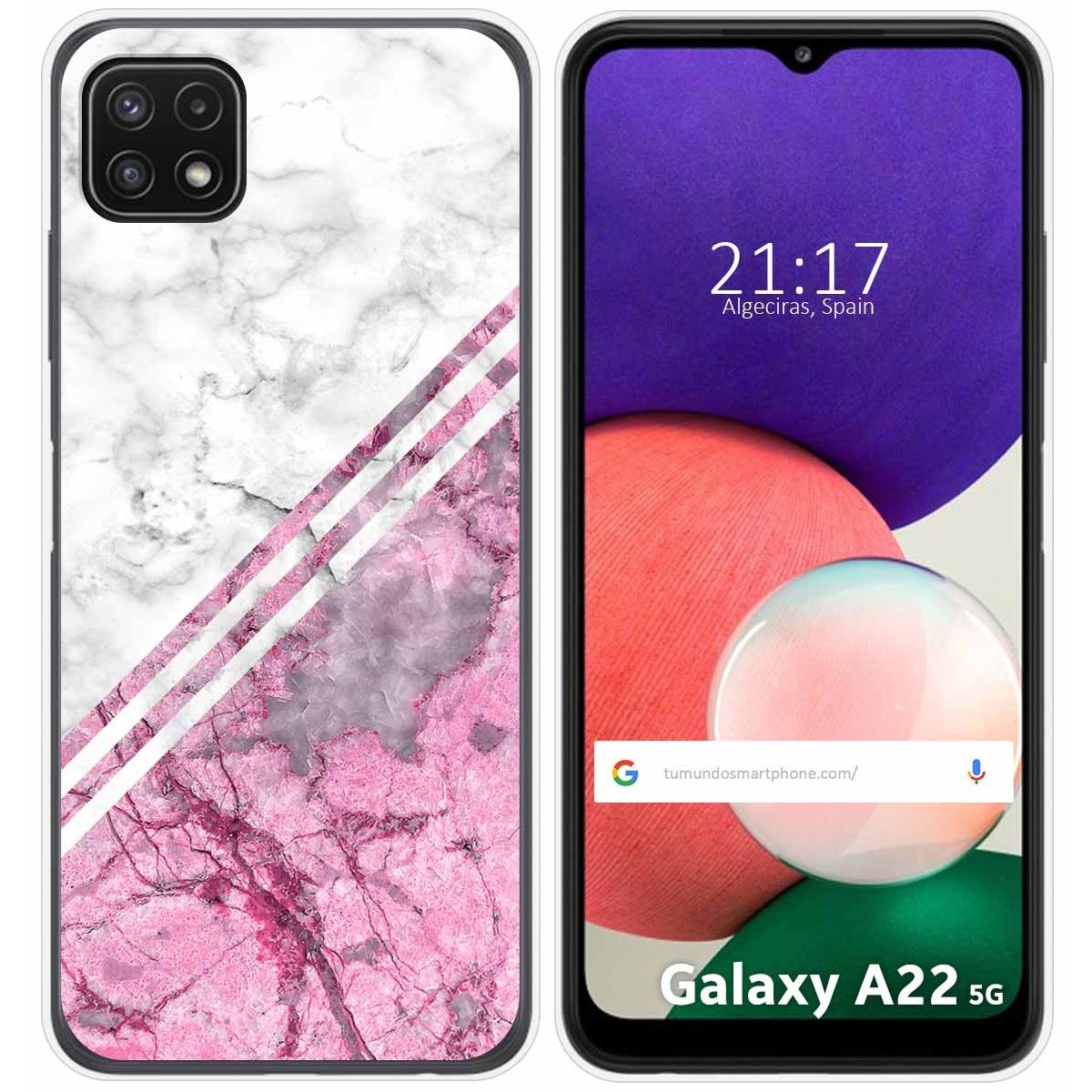 Funda Silicona para Samsung Galaxy A22 5G diseño Mármol 03 Dibujos