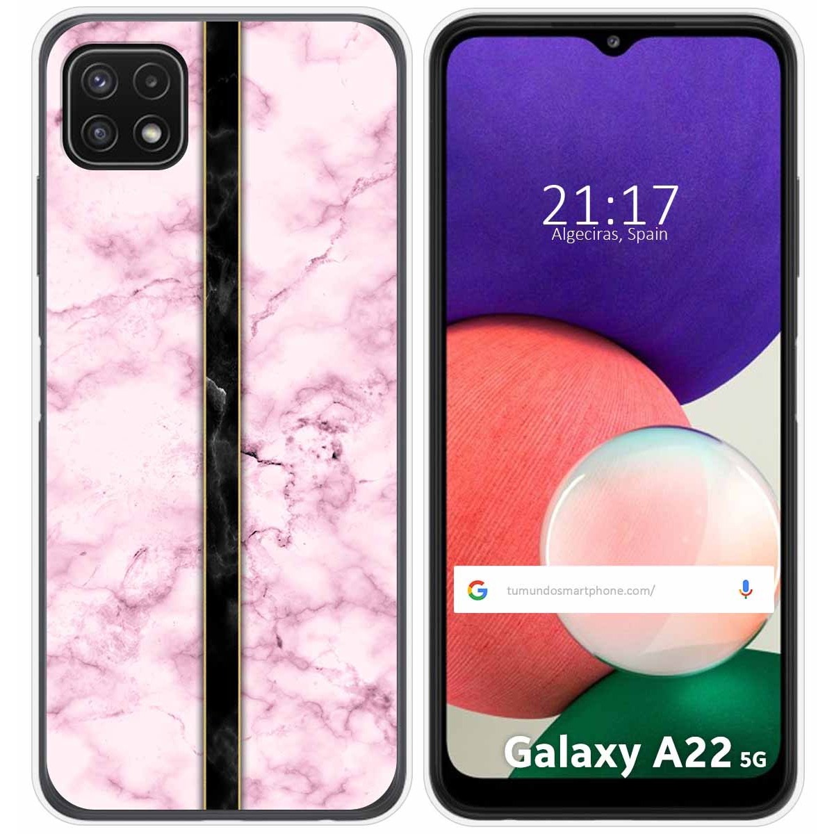 Funda Silicona para Samsung Galaxy A22 5G diseño Mármol 04 Dibujos