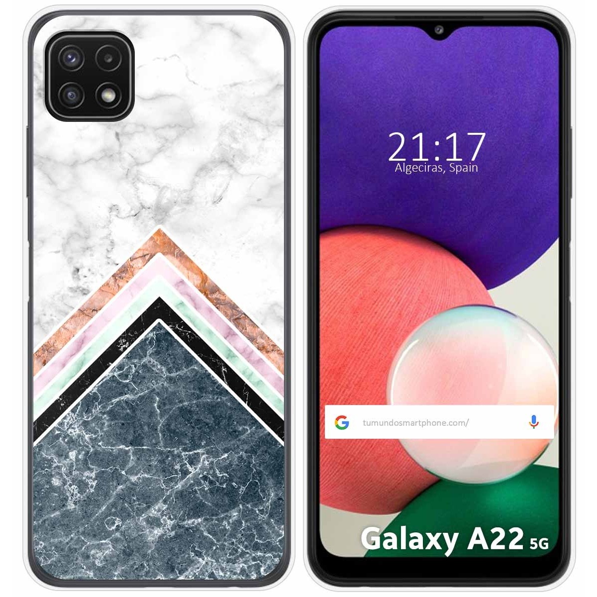 Funda Silicona para Samsung Galaxy A22 5G diseño Mármol 05 Dibujos
