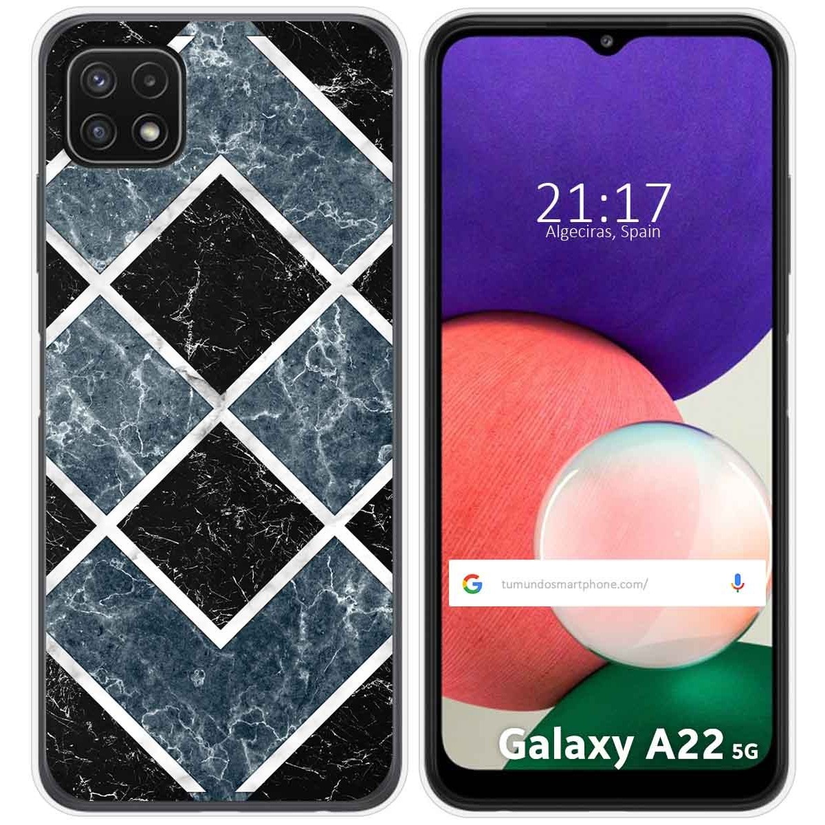 Funda Silicona para Samsung Galaxy A22 5G diseño Mármol 06 Dibujos