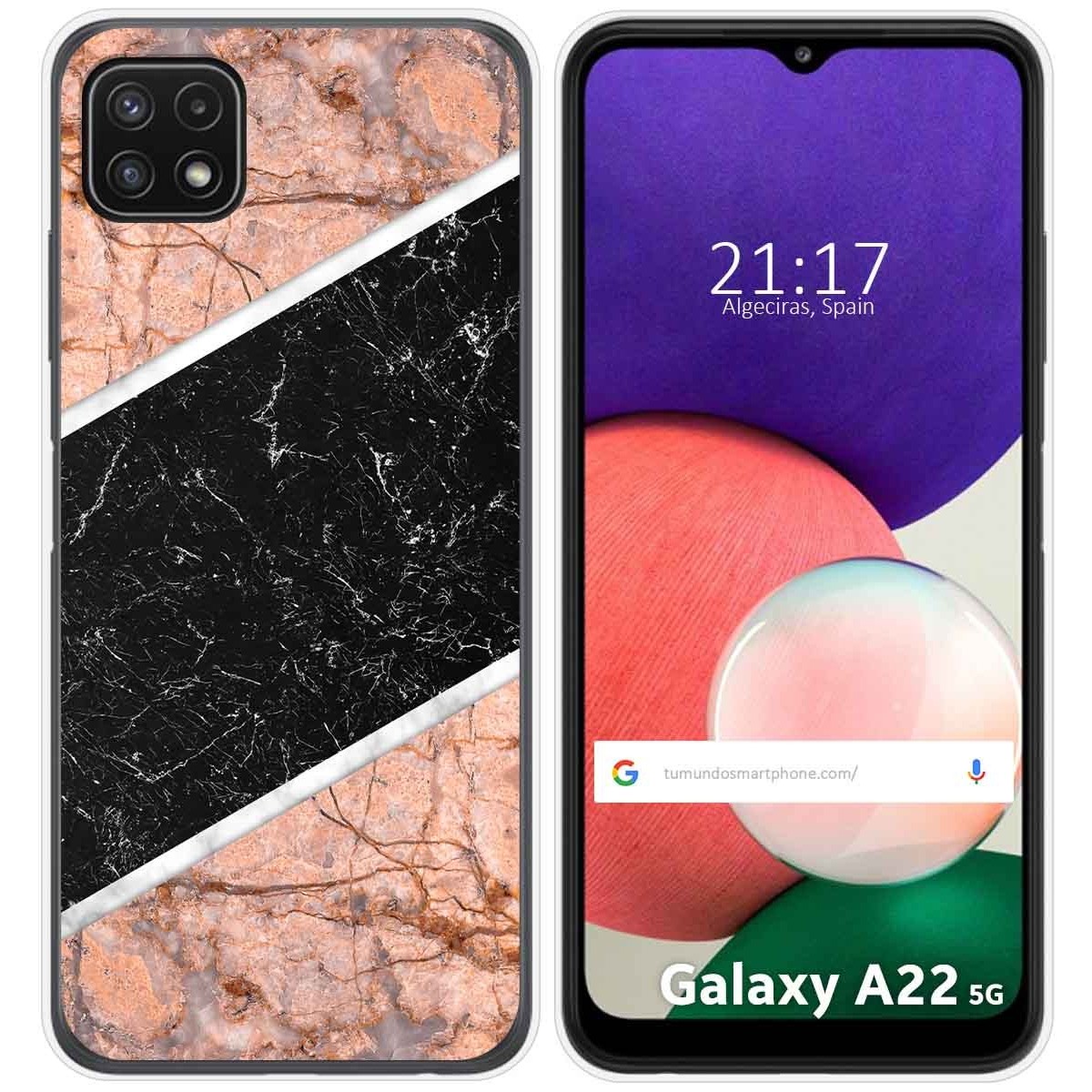 Funda Silicona para Samsung Galaxy A22 5G diseño Mármol 07 Dibujos