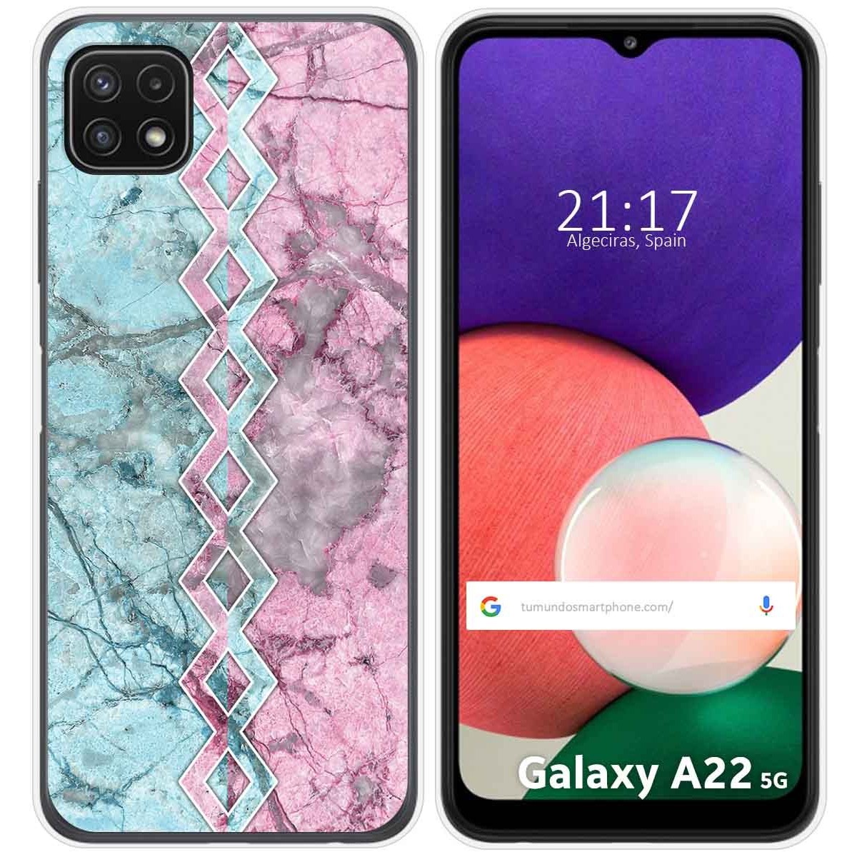 Funda Silicona para Samsung Galaxy A22 5G diseño Mármol 08 Dibujos