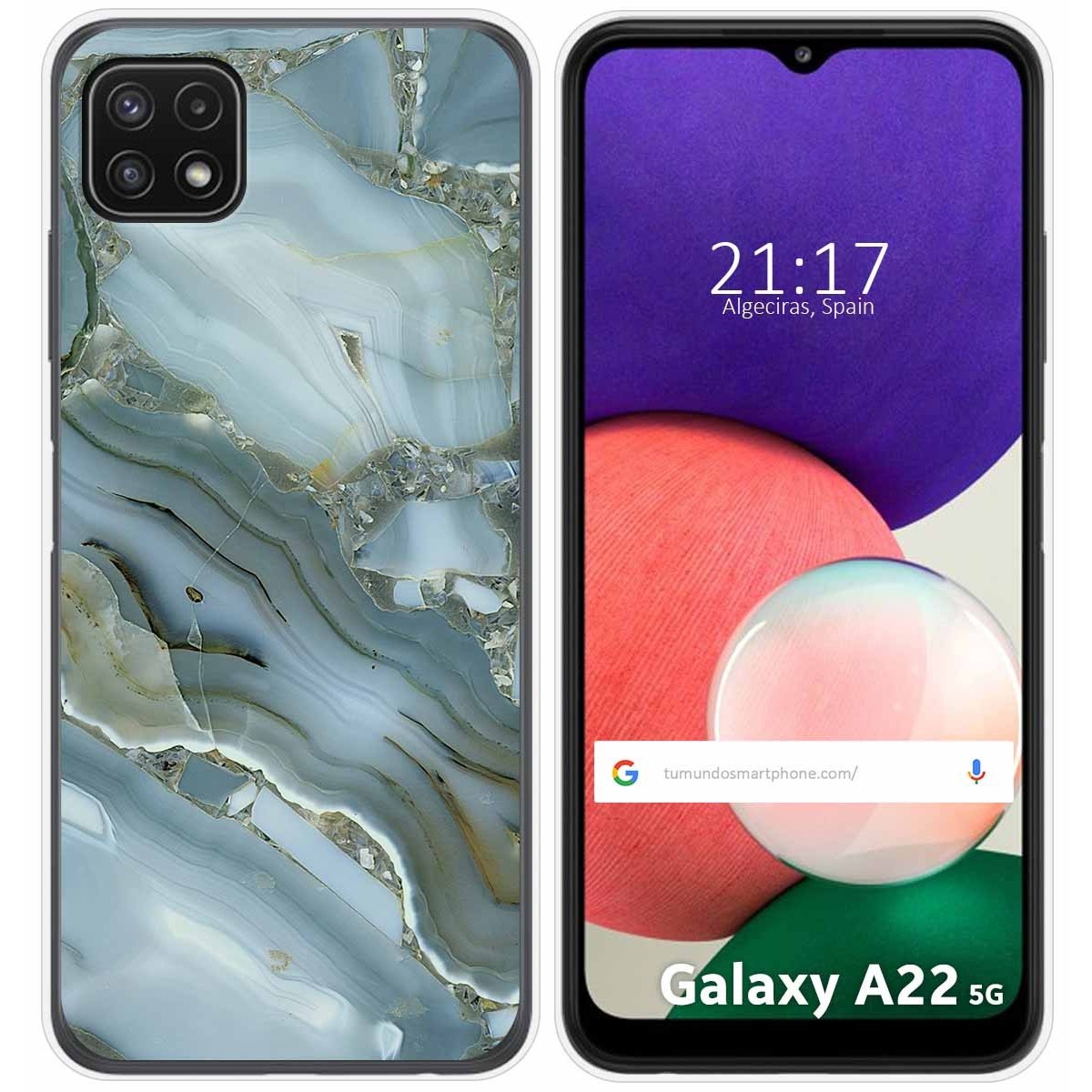 Funda Silicona para Samsung Galaxy A22 5G diseño Mármol 09 Dibujos