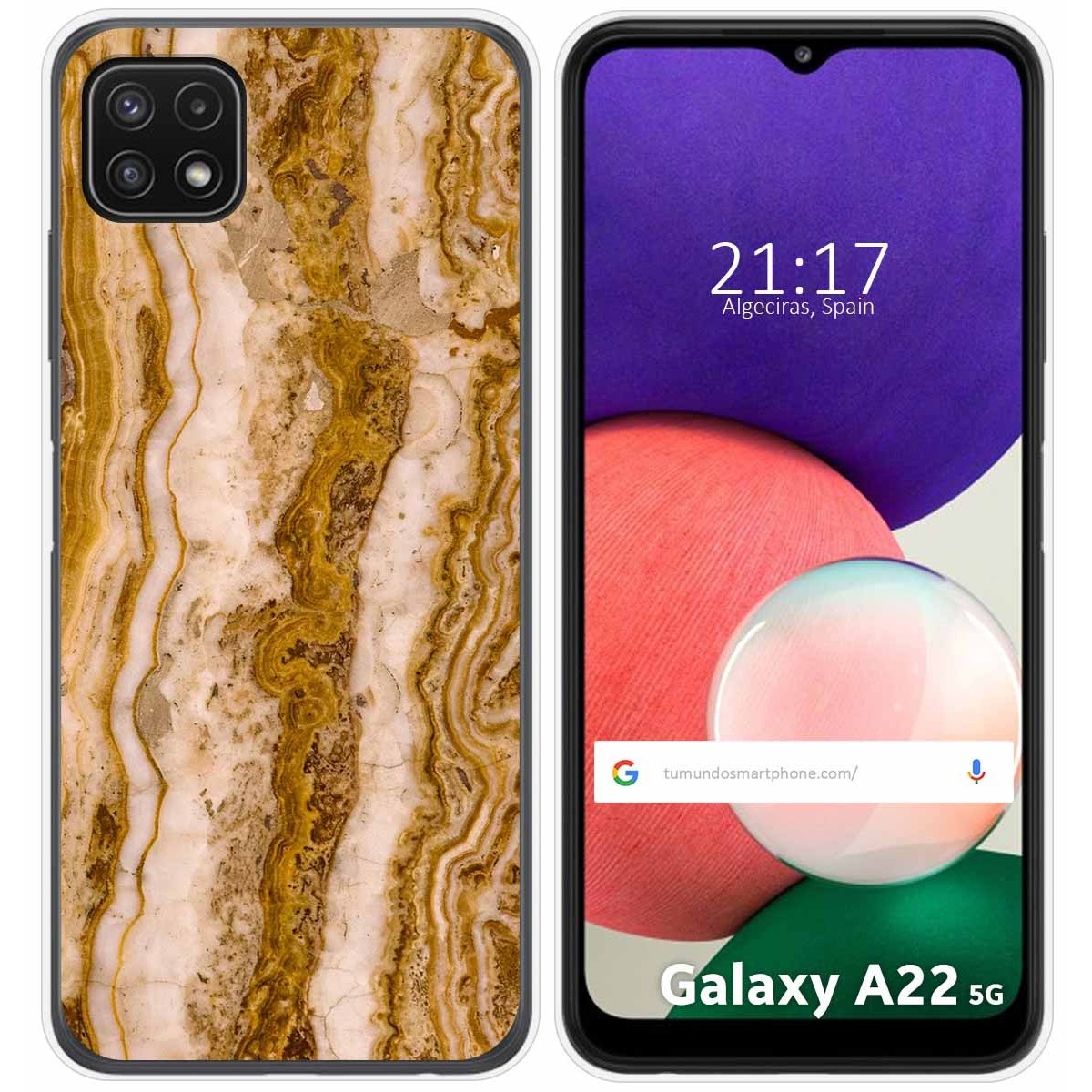 Funda Silicona para Samsung Galaxy A22 5G diseño Mármol 10 Dibujos