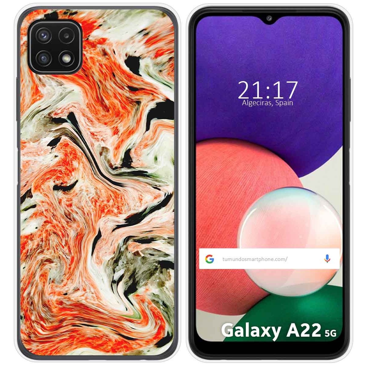 Funda Silicona para Samsung Galaxy A22 5G diseño Mármol 12 Dibujos