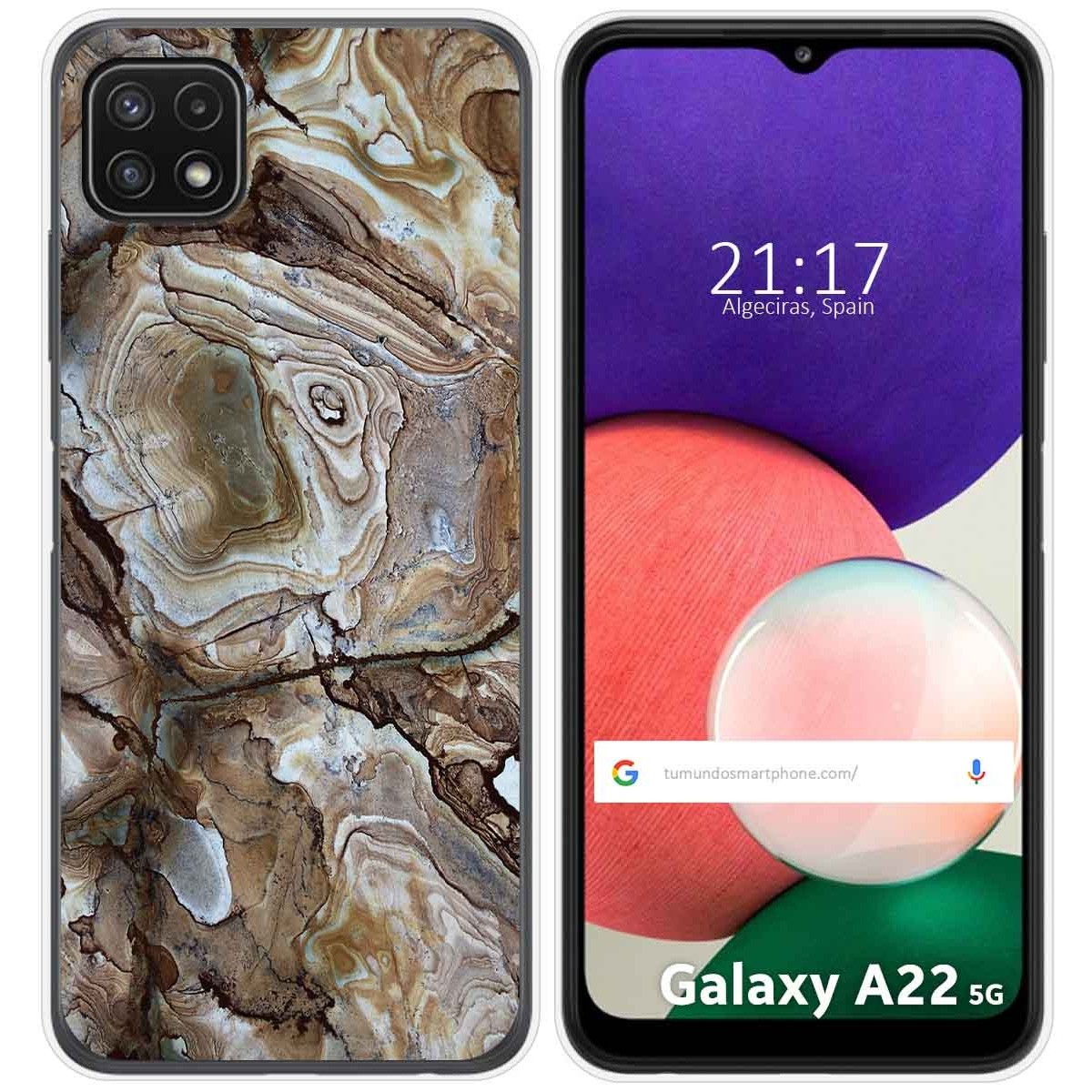 Funda Silicona para Samsung Galaxy A22 5G diseño Mármol 14 Dibujos