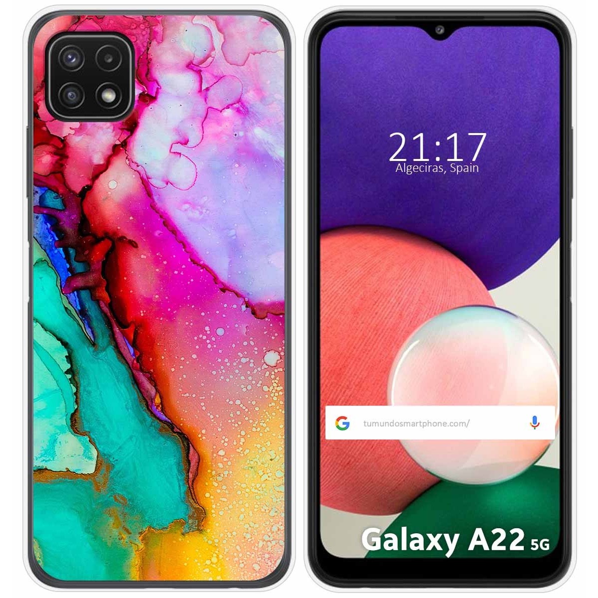 Funda Silicona para Samsung Galaxy A22 5G diseño Mármol 15 Dibujos