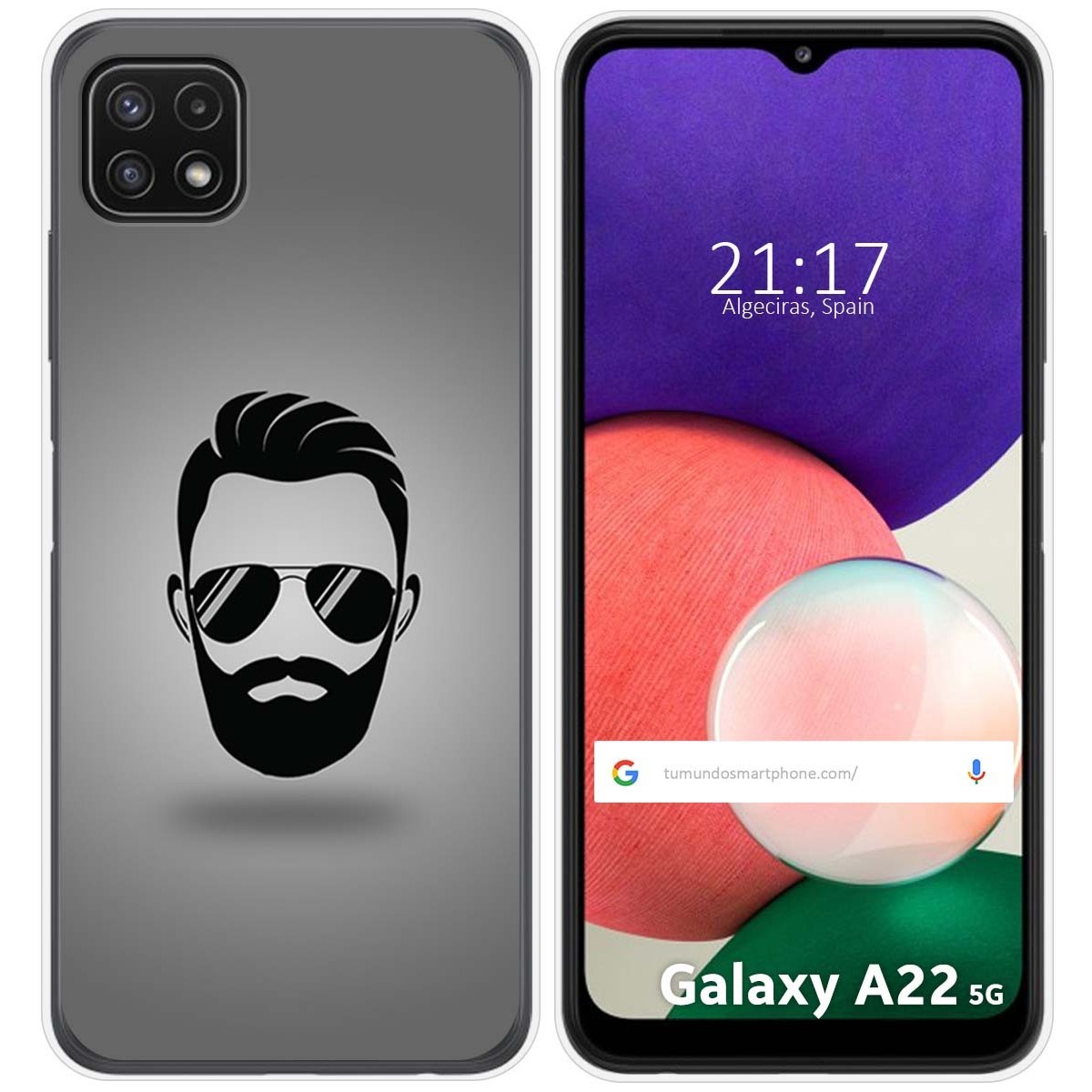 Funda Silicona para Samsung Galaxy A22 5G diseño Barba Dibujos