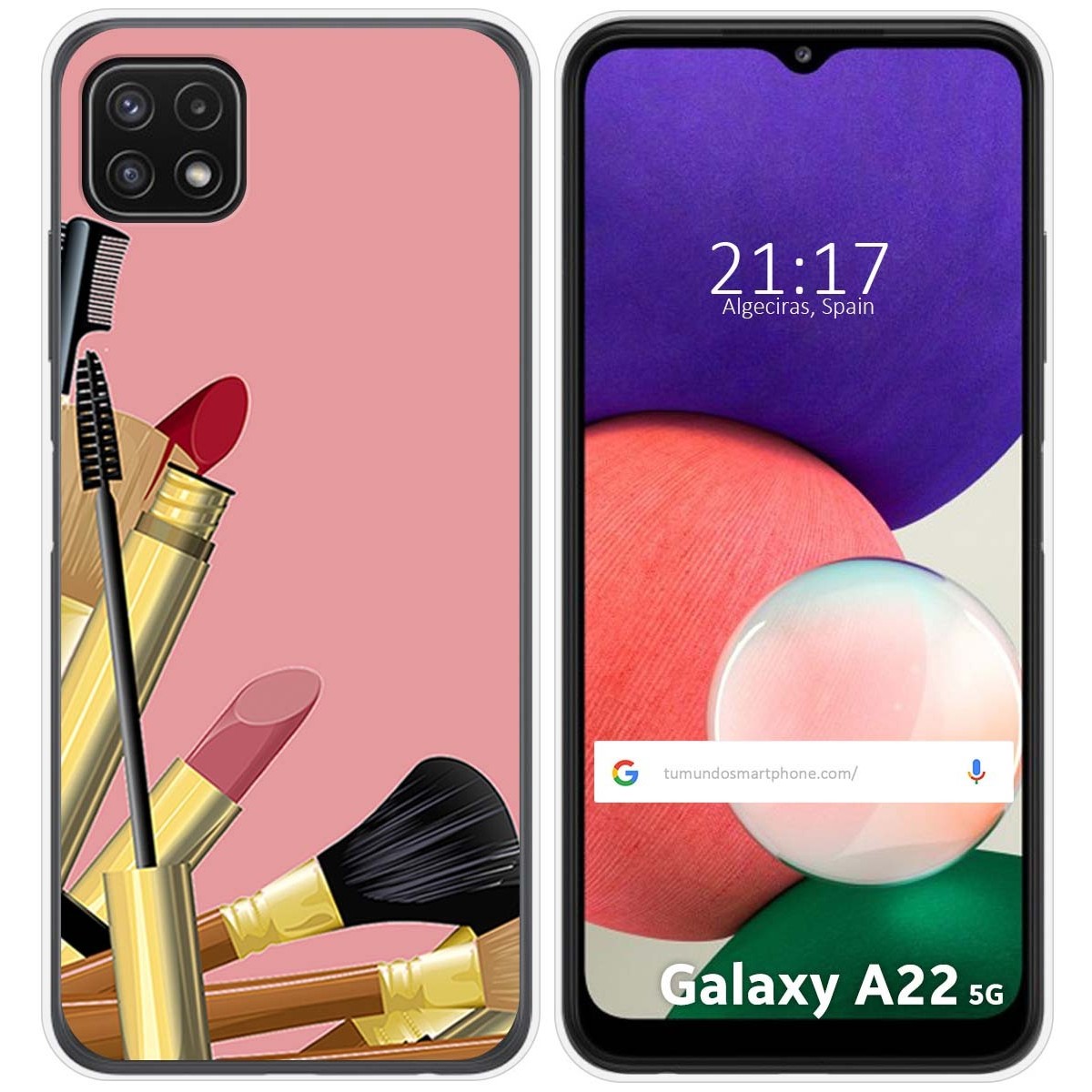 Funda Silicona para Samsung Galaxy A22 5G diseño Brochas Dibujos