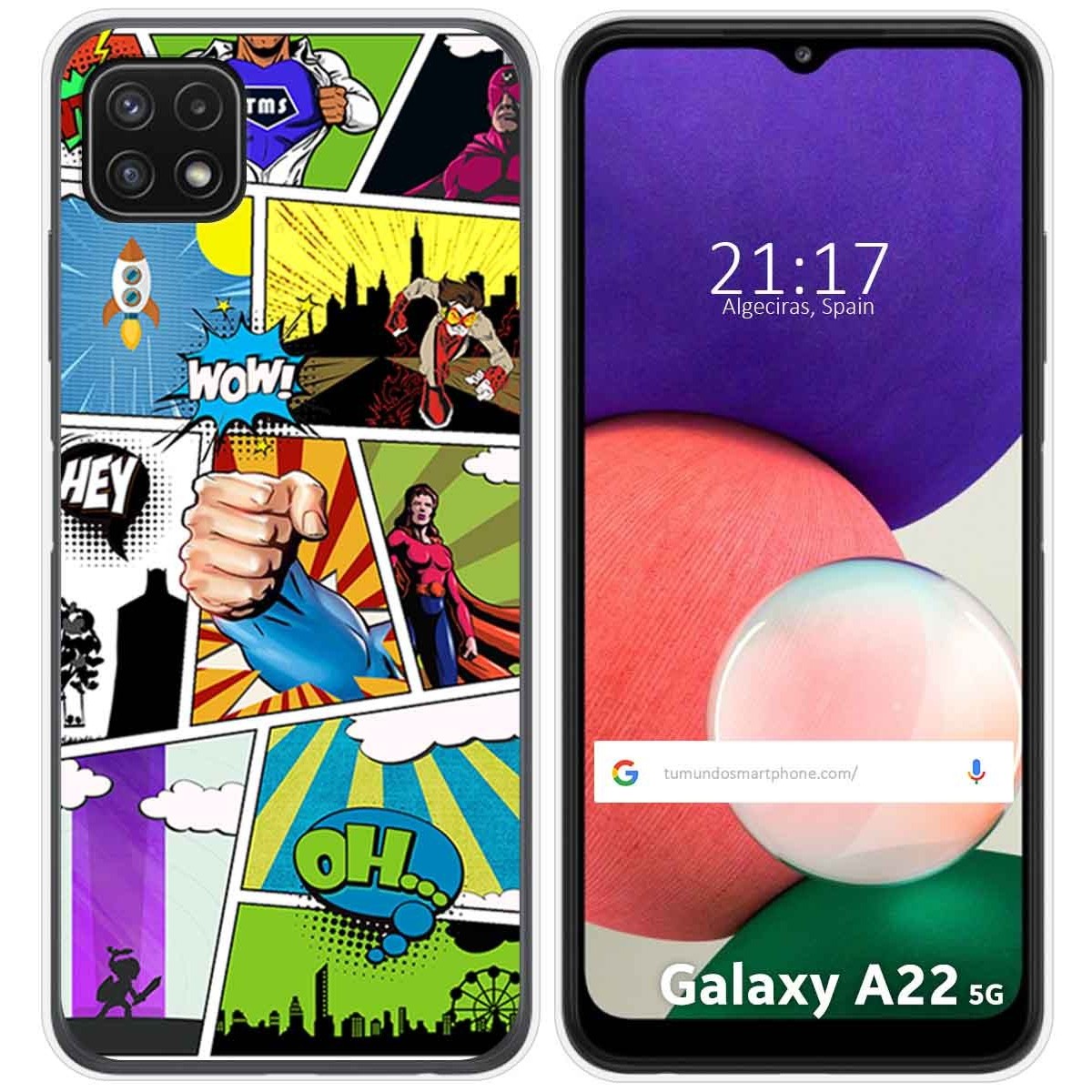 Funda Silicona para Samsung Galaxy A22 5G diseño Comic Dibujos