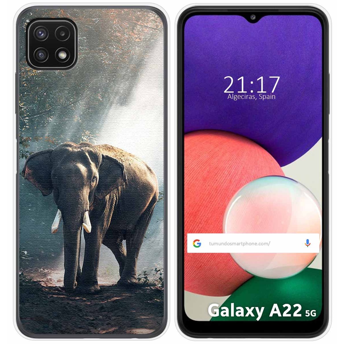 Funda Silicona para Samsung Galaxy A22 5G diseño Elefante Dibujos