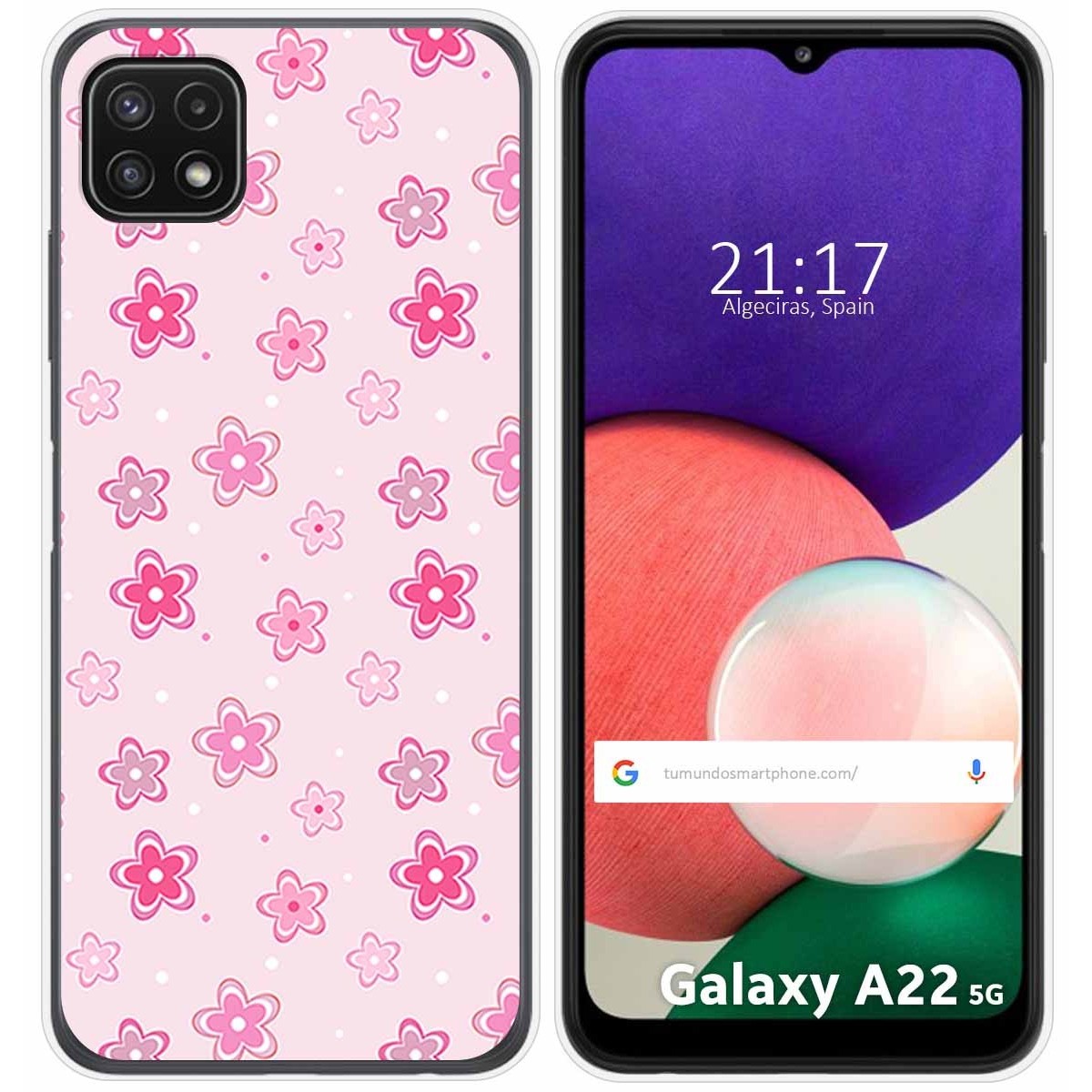 Funda Silicona para Samsung Galaxy A22 5G diseño Flores Dibujos