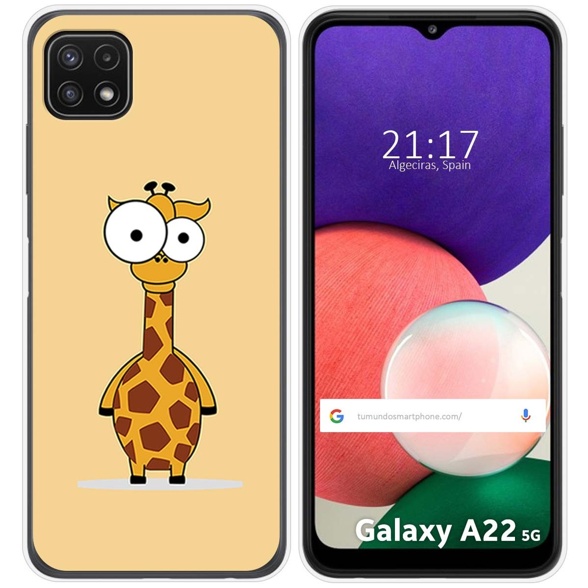 Funda Silicona para Samsung Galaxy A22 5G diseño Jirafa Dibujos