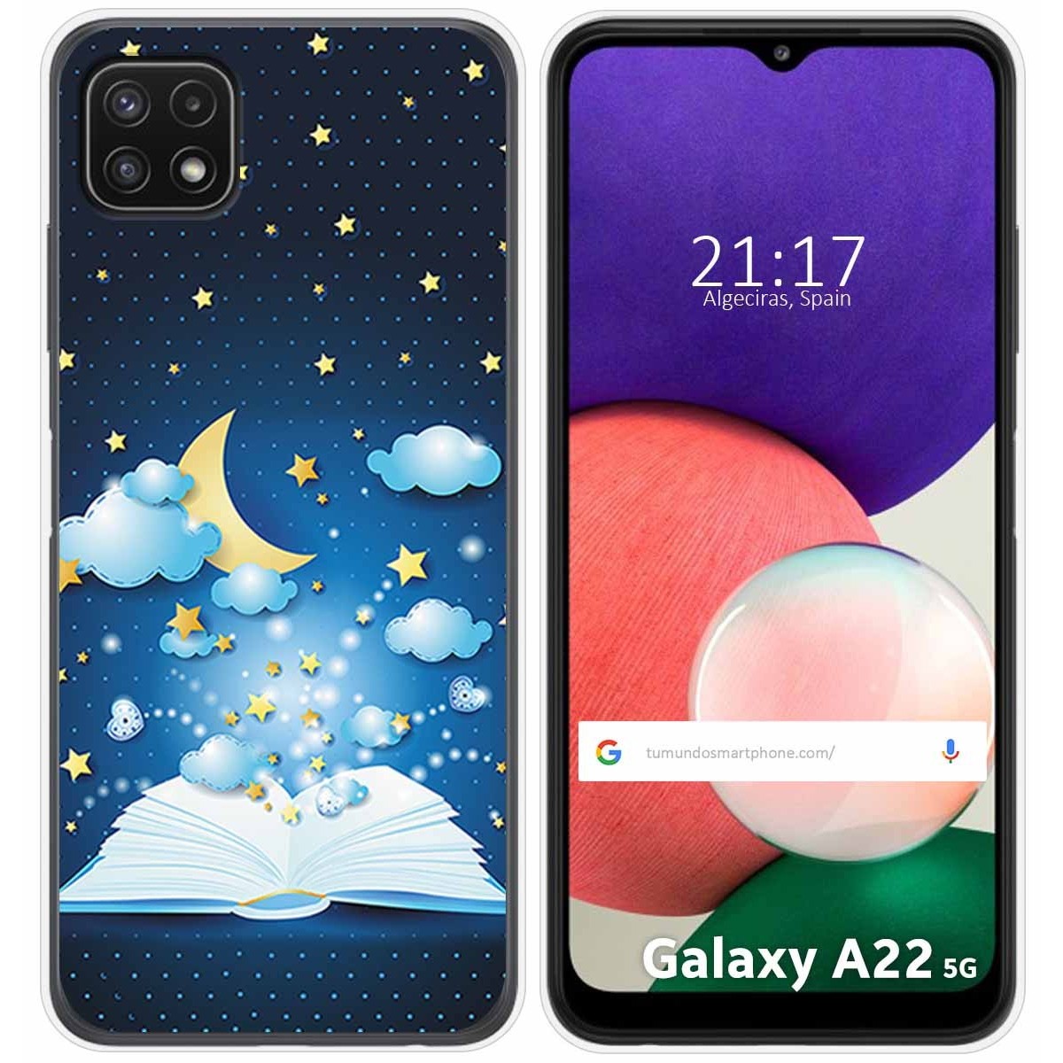 Funda Silicona para Samsung Galaxy A22 5G diseño Libro Cuentos Dibujos