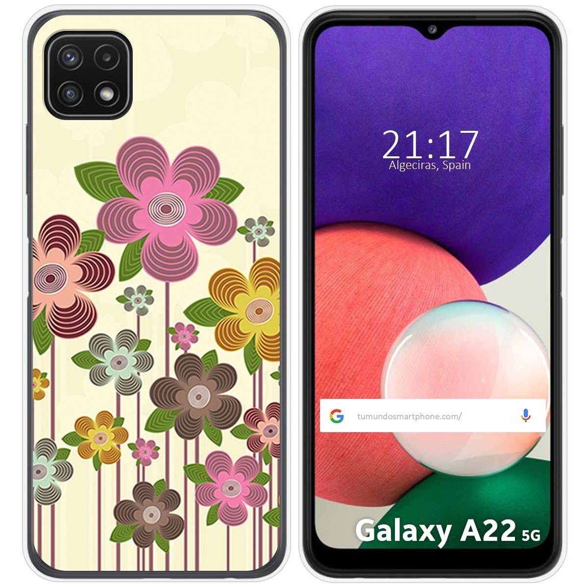 Funda Silicona para Samsung Galaxy A22 5G diseño Primavera En Flor Dibujos