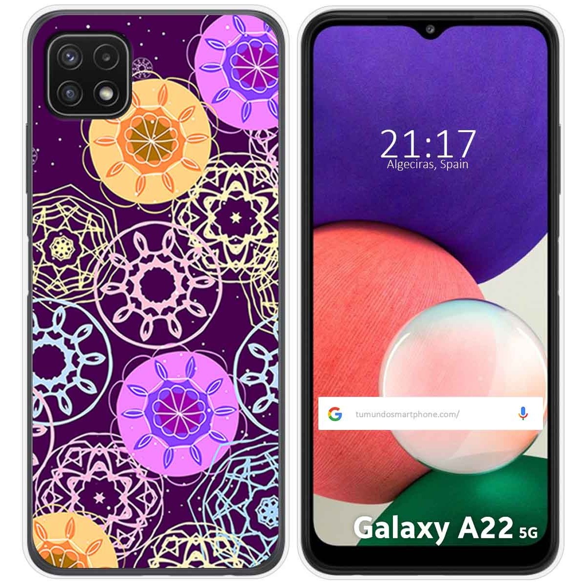Funda Silicona para Samsung Galaxy A22 5G diseño Radial Dibujos