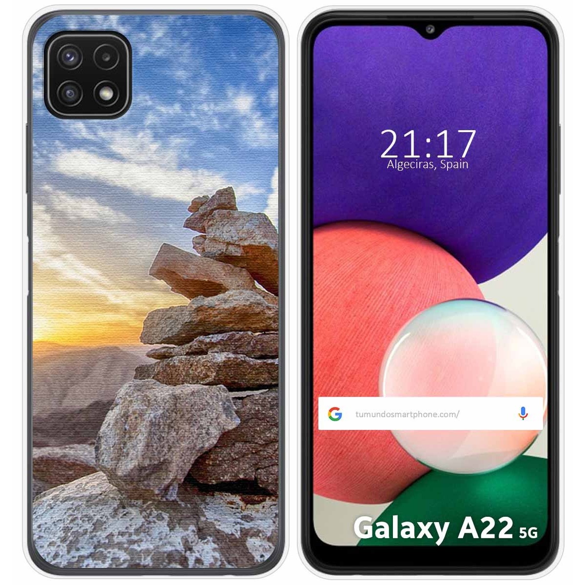 Funda Silicona para Samsung Galaxy A22 5G diseño Sunset Dibujos