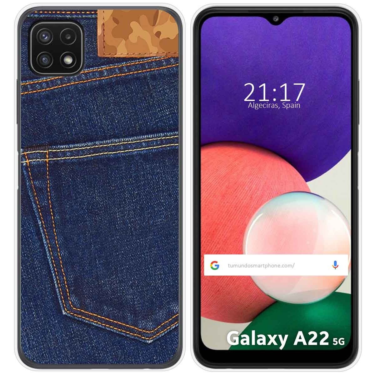 Funda Silicona para Samsung Galaxy A22 5G diseño Vaquero Dibujos