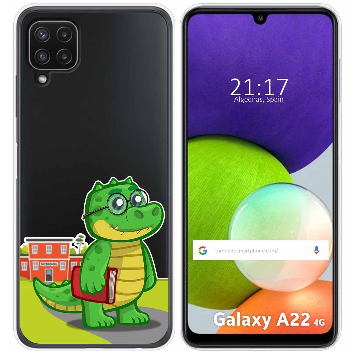 Funda Silicona Transparente para Samsung Galaxy A22 4G / M22 diseño Coco Dibujos