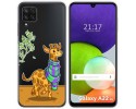 Funda Silicona Transparente para Samsung Galaxy A22 4G / M22 diseño Jirafa Dibujos