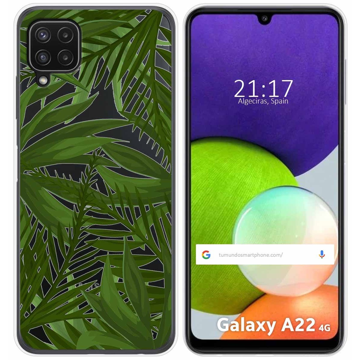 Funda Silicona Transparente para Samsung Galaxy A22 4G / M22 diseño Jungla Dibujos